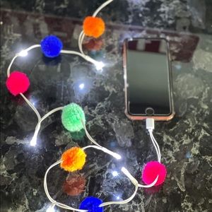 iPhone light up pom pom charging cable